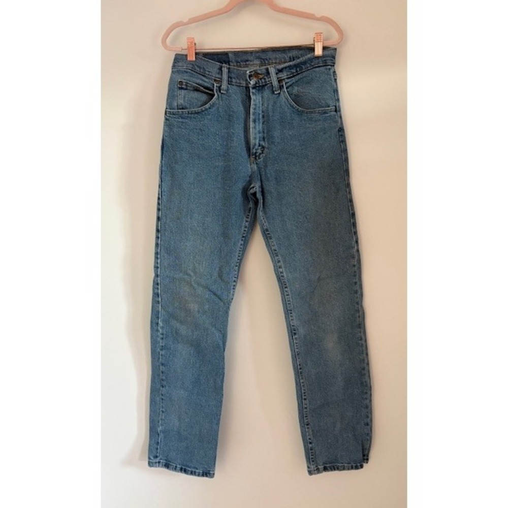 Wrangler Mens‎ Regular Fit Straight Leg Jeans Medium Wash Blue 30x32 1096FXVDB